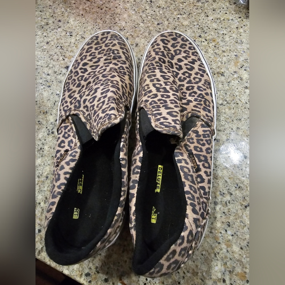 VANS Leopard slip on shoes